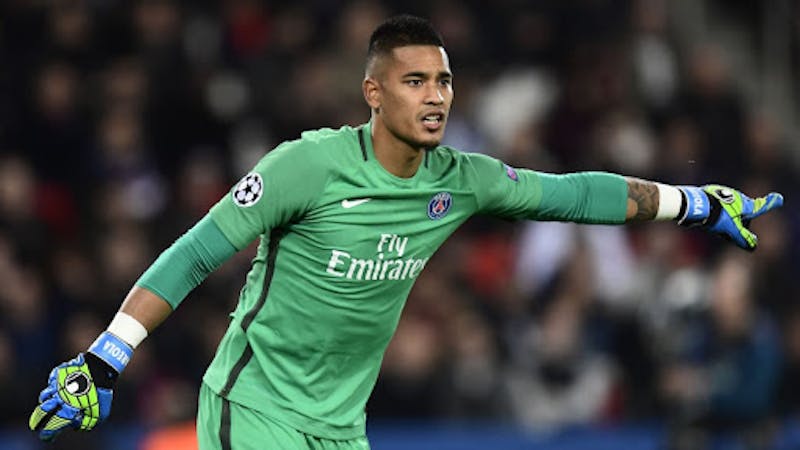 Paris Saint-Germain goalkeeper Alphonse Areola in action for the club