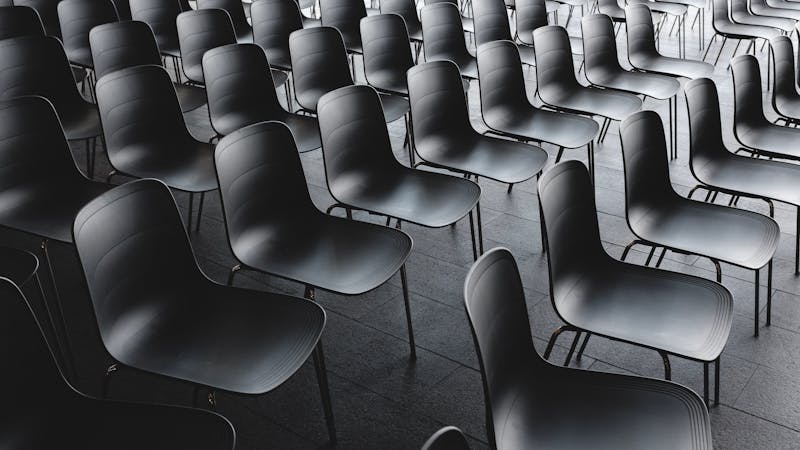 Sock image of an examination or conference hall seating arrangements