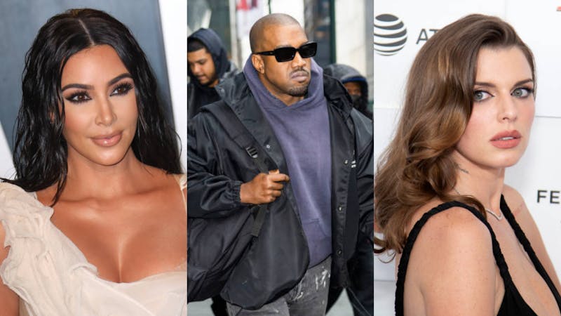 Kim, Kanye and Julia Fox