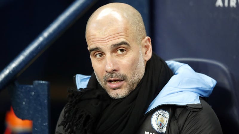 Manchester City manager Pep Guardiola during a home match at Etihad