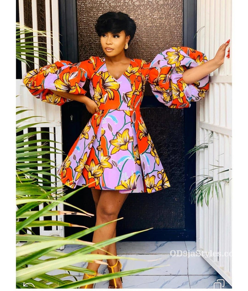 short flay ankara gowns