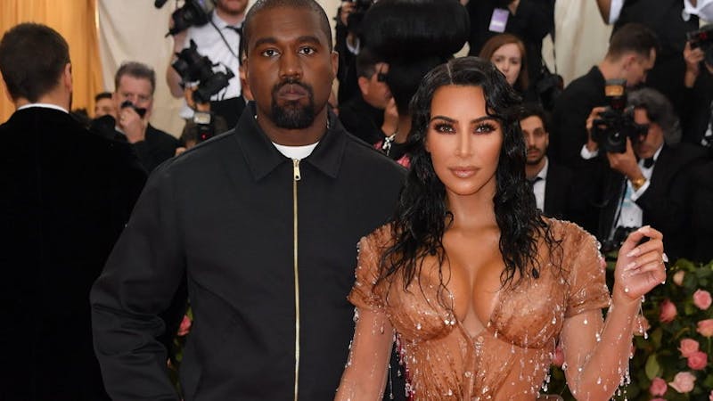 American rapper, Kanye West and his wife, Kim Kardashian