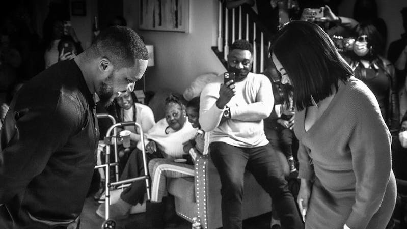 Tim Godfrey proposes to his fiancee