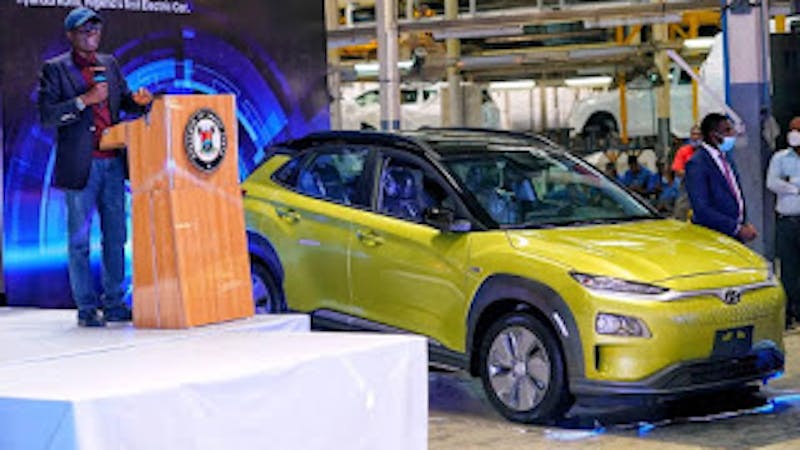 Lagos State governor Sanwo-Olu has unveiled the first electric car in Nigeria