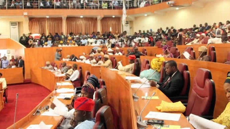Lagos State House of Assembly during a plenary as they probe the usage of three missing helicopters