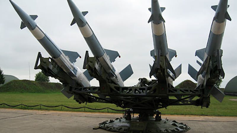 Surface-to-air missiles read to launch