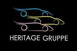 Heritage Gruppe logo with 3 cars