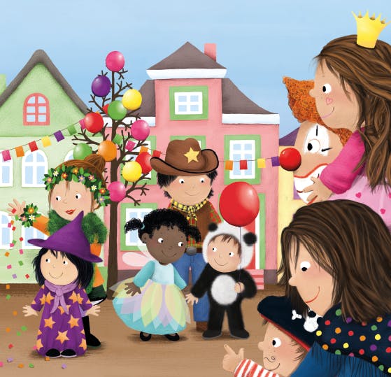 Binnenwerk uit Luuk en Lotje. Het is carnaval!