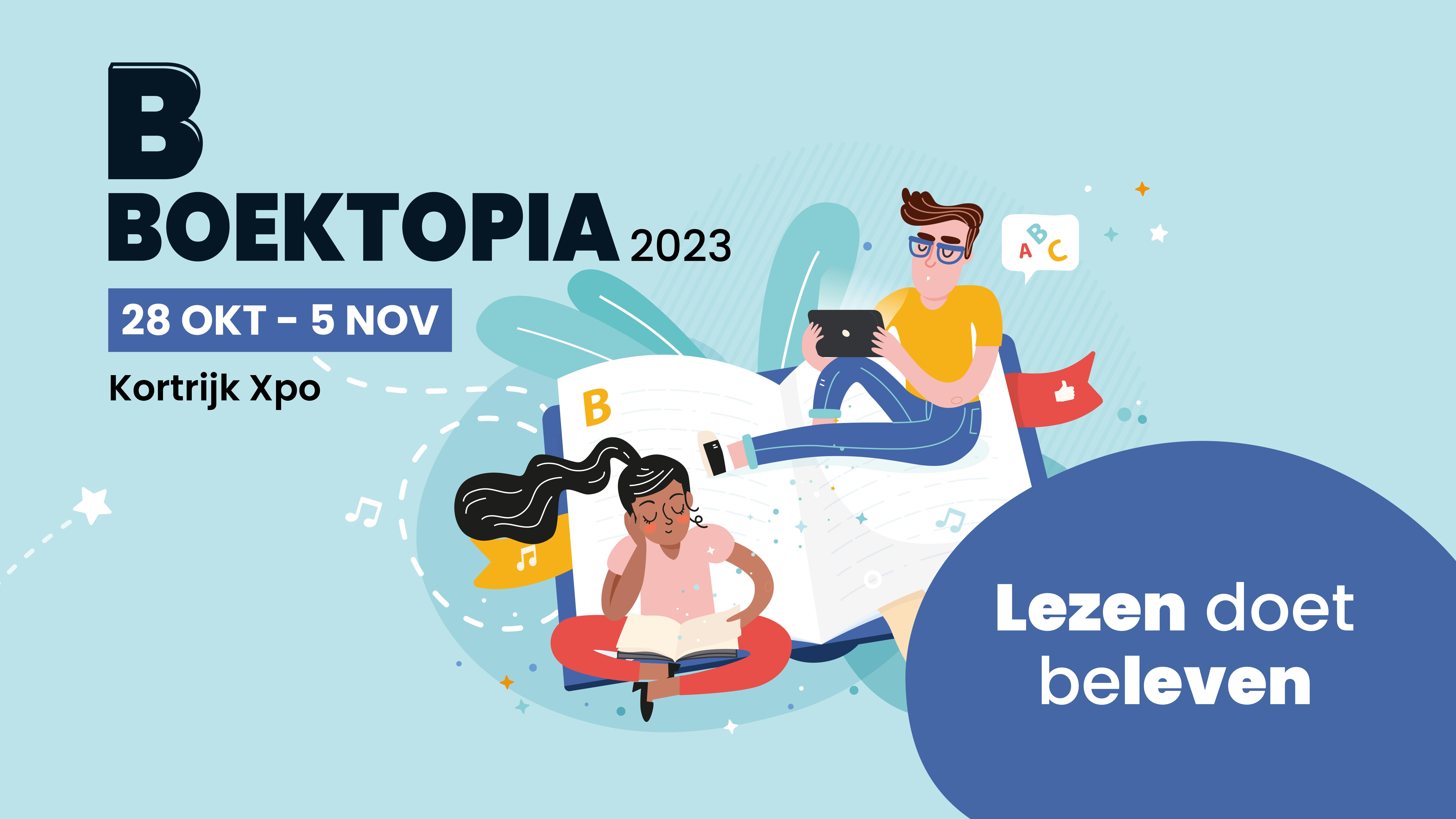 Aankondigingsbeeld Boektopia 2023