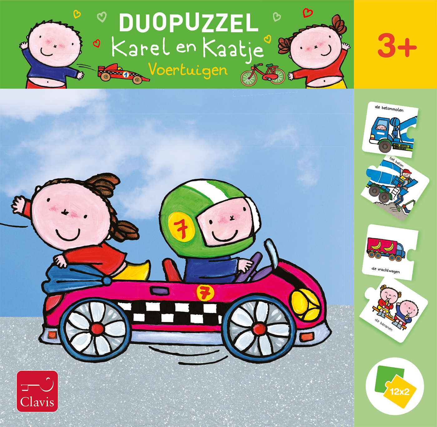 ISBN 5407009980213
Titel Duopuzzel Karel en Kaatje. Voertuigen