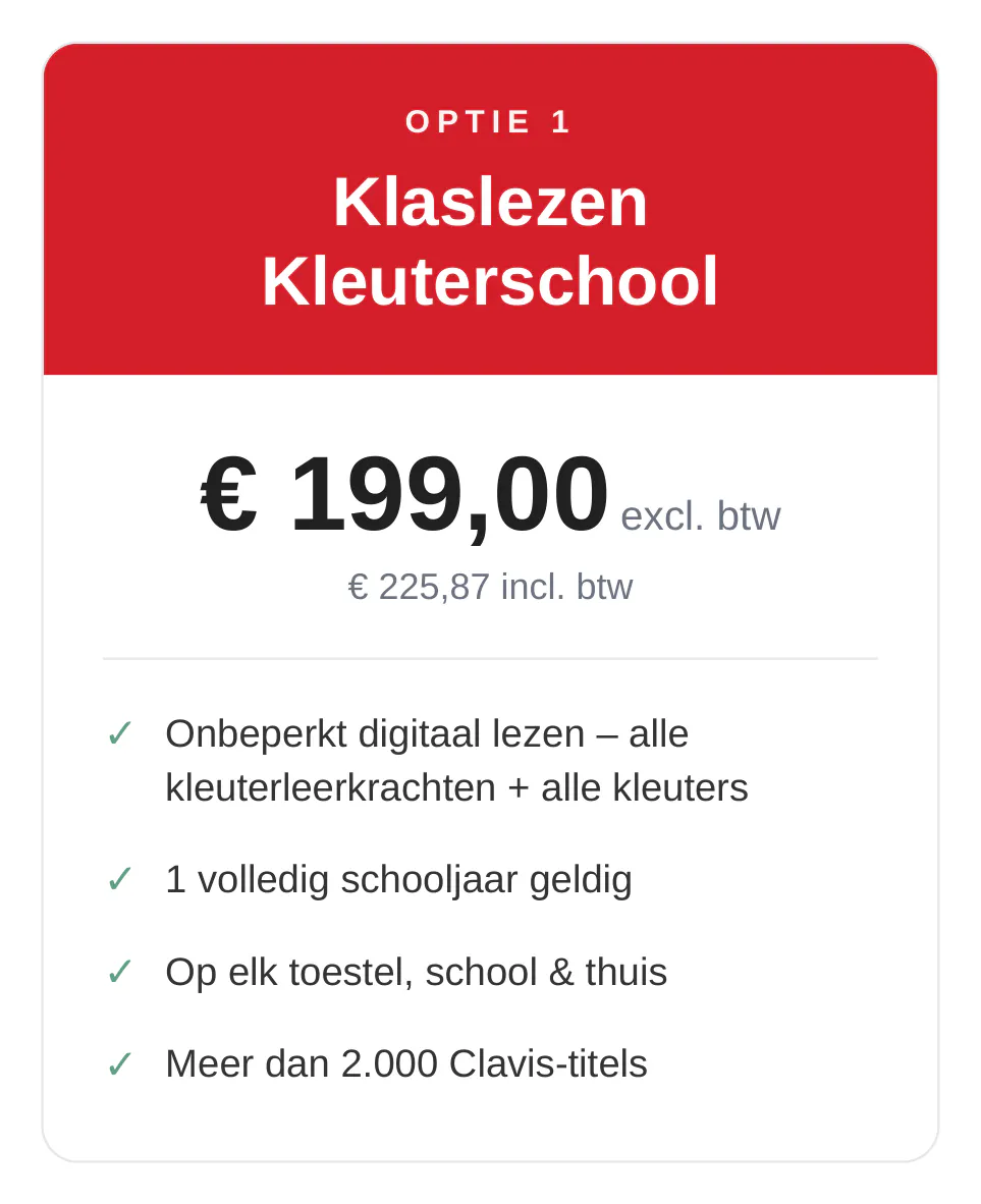 Klaslezen abonnementen 2026-2027: kleuterschool