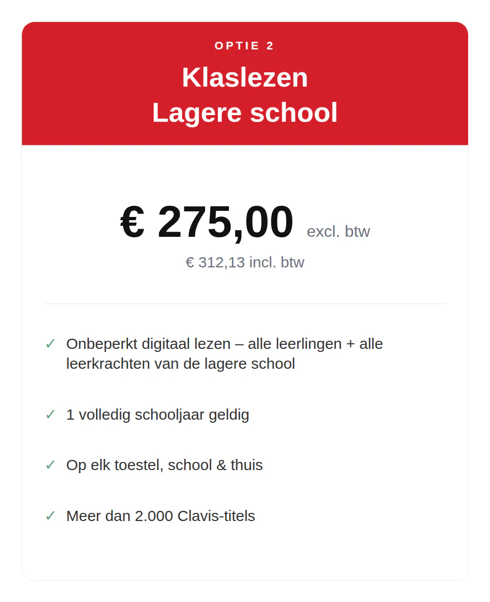 Klaslezen abonnementen 2026-2027: lagere school