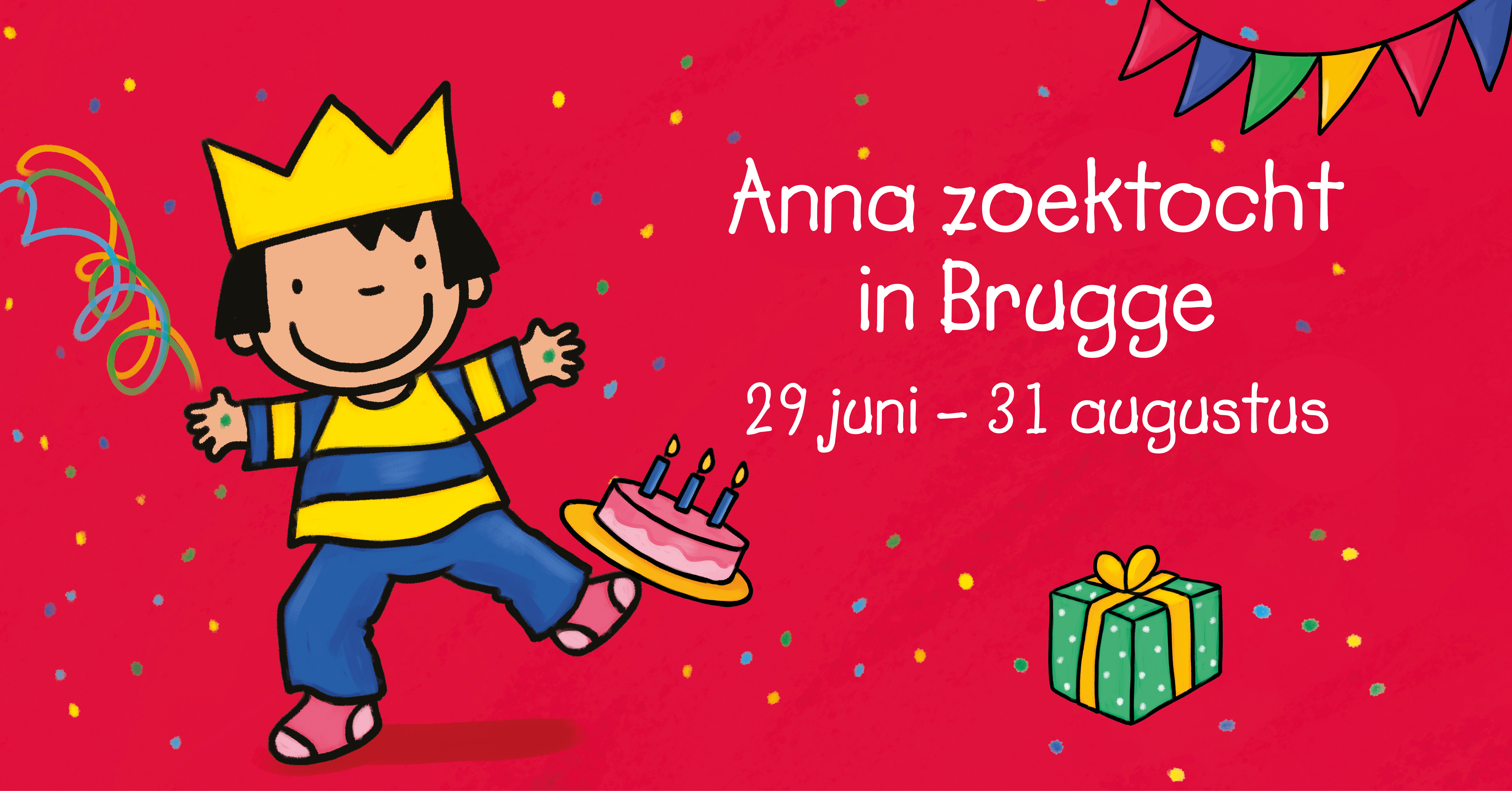 Banner van de Anna zoektocht in Brugge.