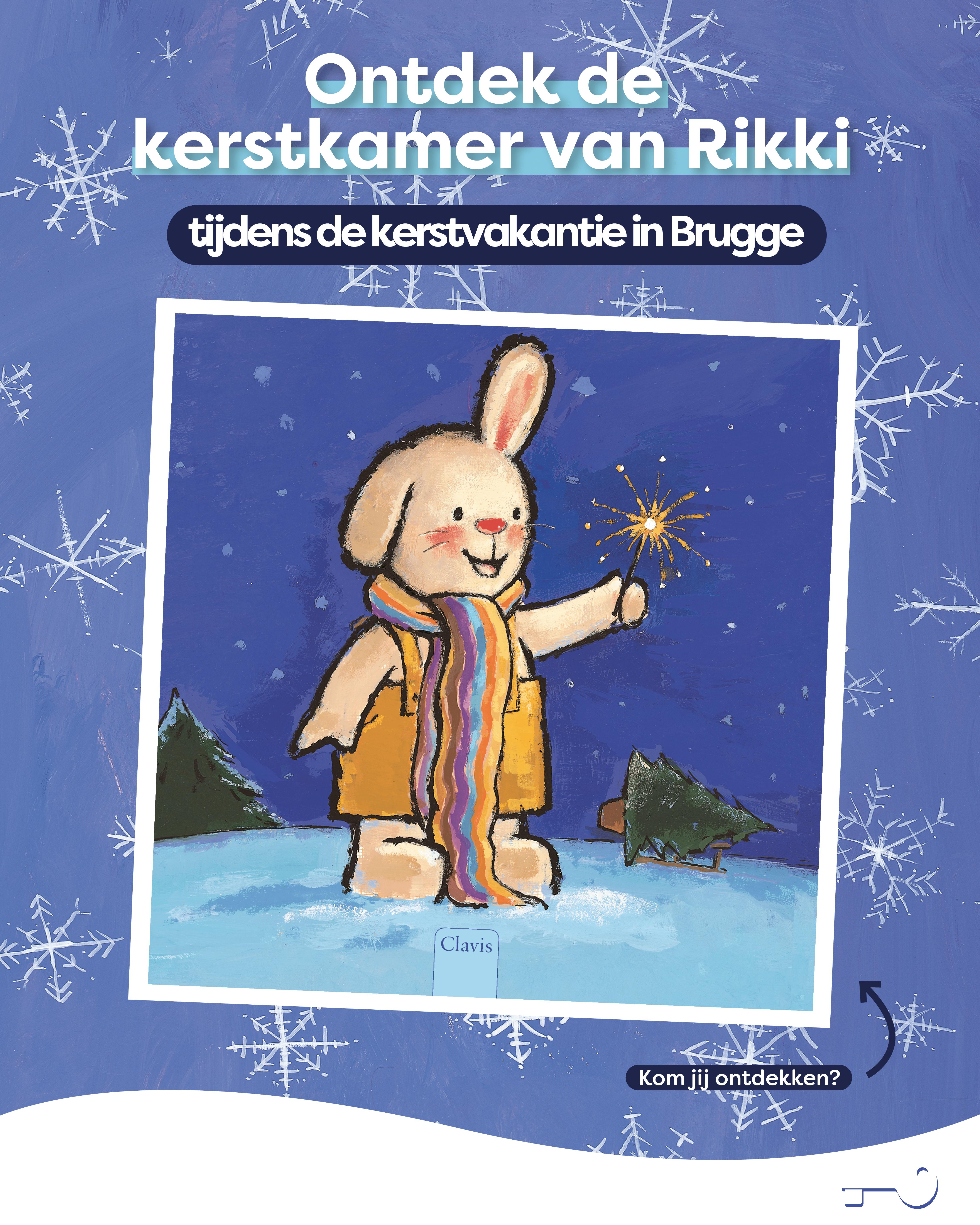 afbeelding van Rikki in de sneeuw