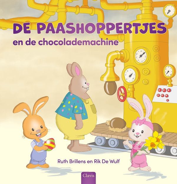 cover De paashoppertjes en de chocolademachine