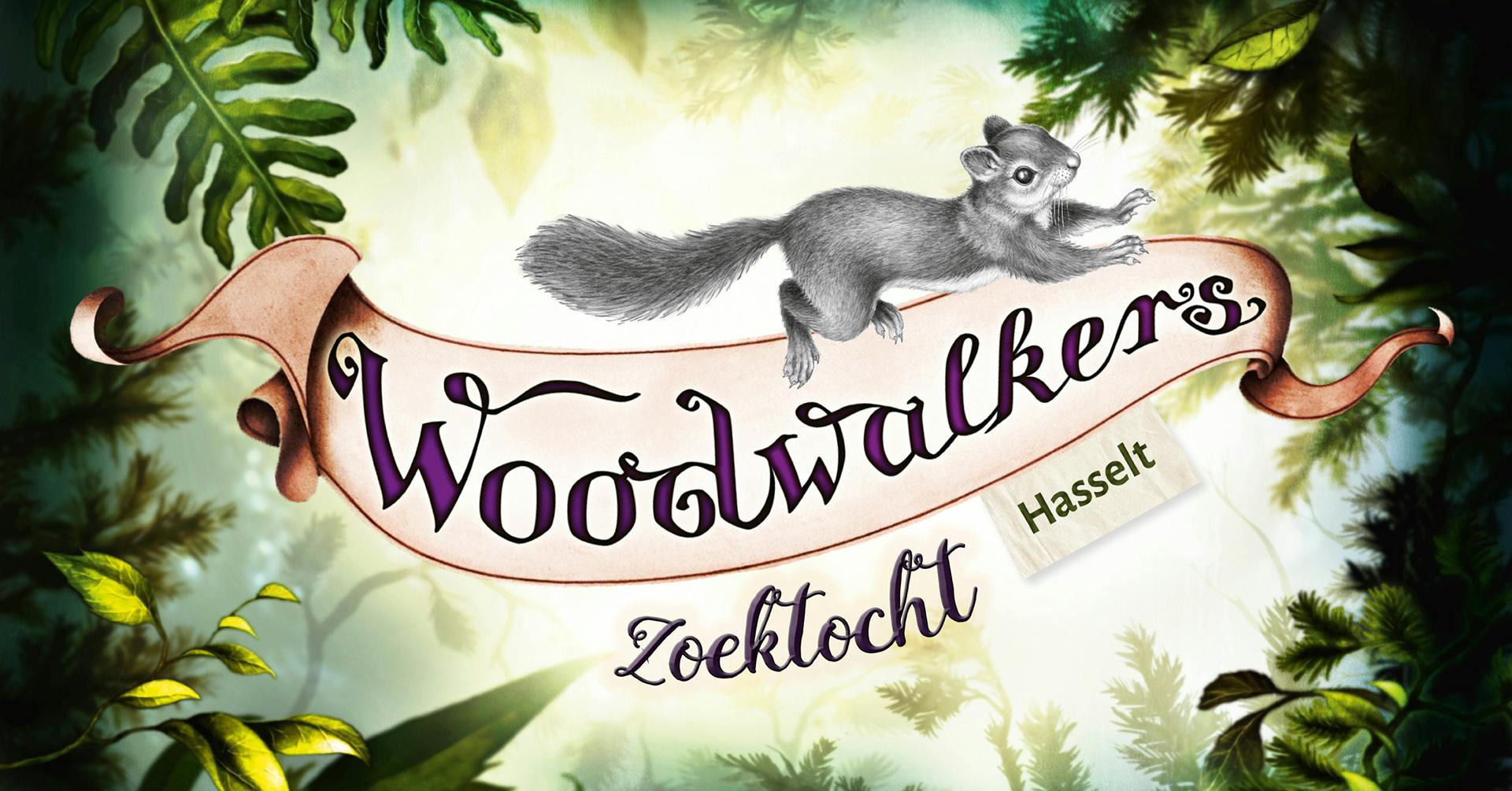 Banner voor de Woodwalkerszoektocht in Hasselt - najaar 2023