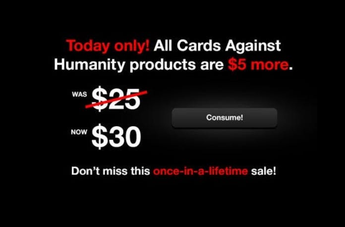 cards against humanity sale