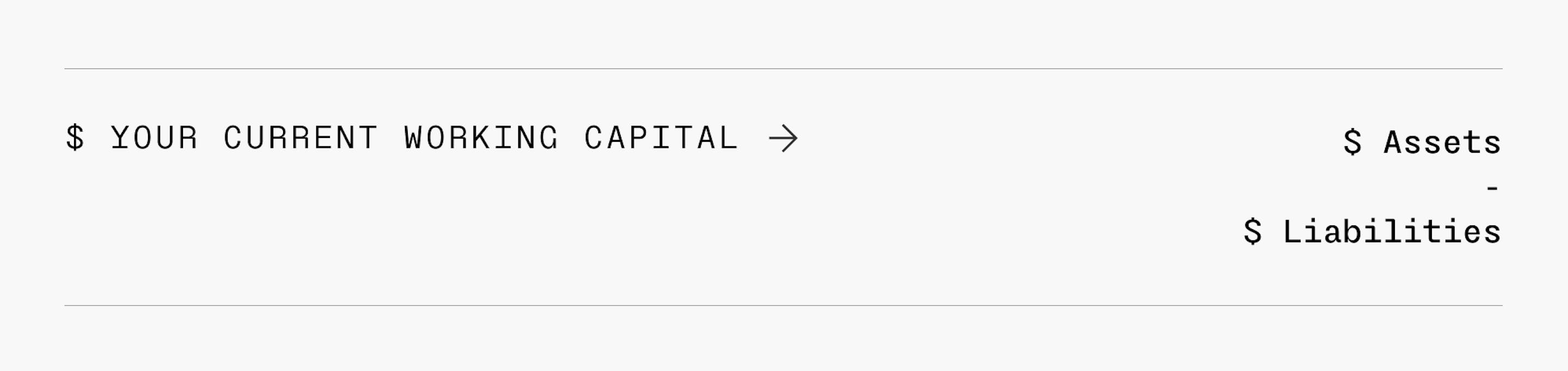 working capital formula