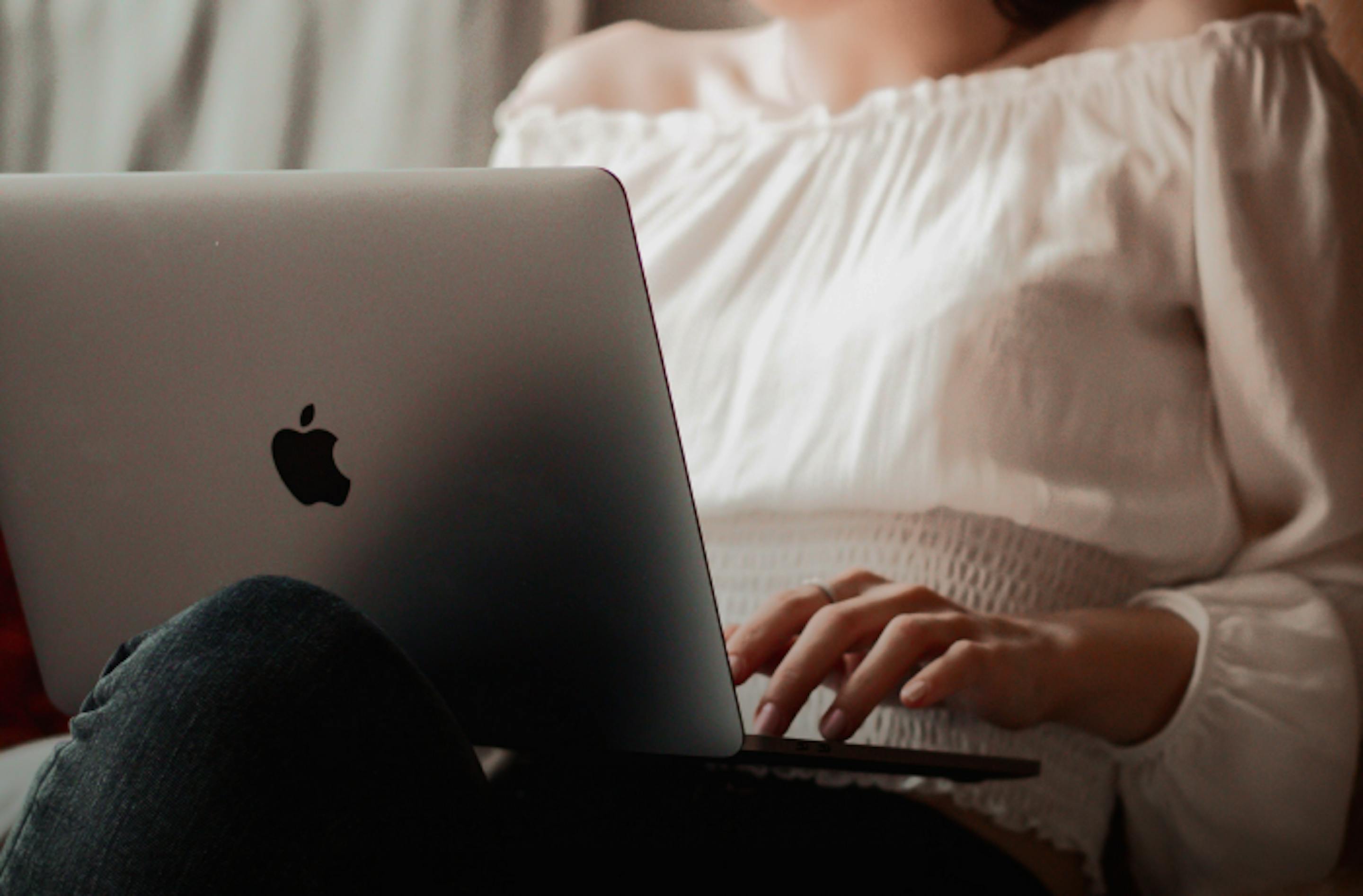 browsing through a macbook