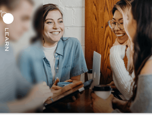 A group of girls chatting