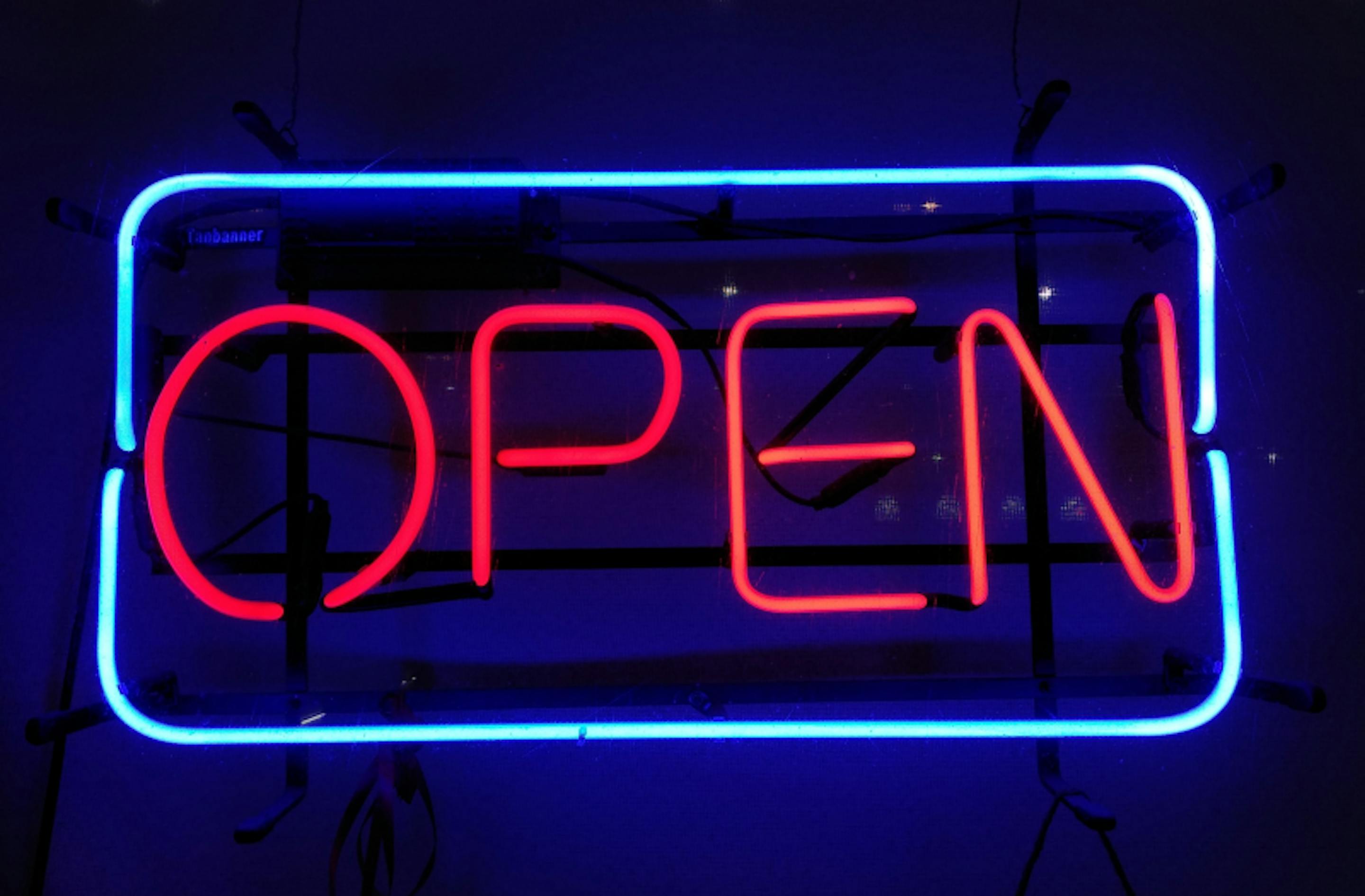 neon open sign