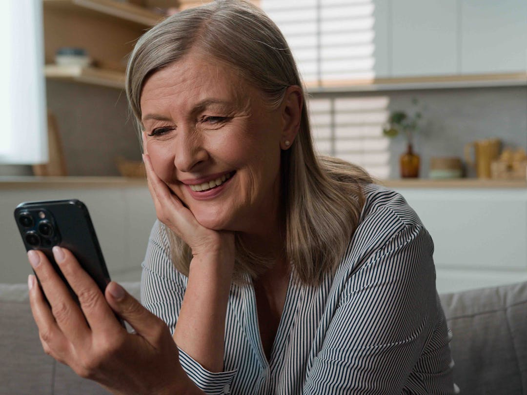 woman on smartphone