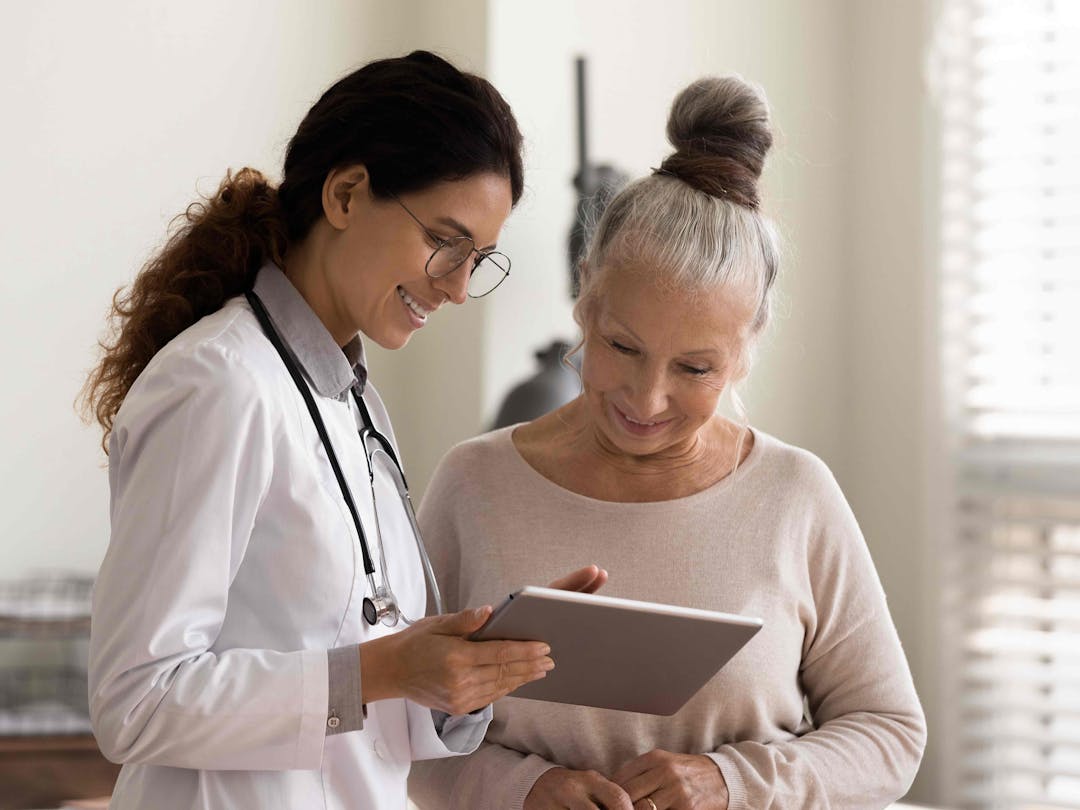 Woman consulting with her doctor