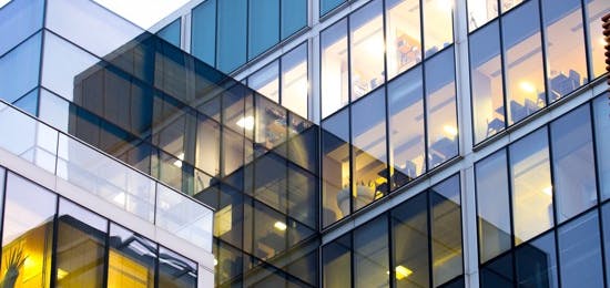 Exterior of office building in Central London