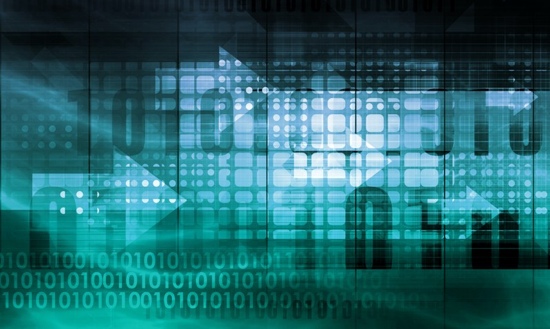 A graphic depicting binary data