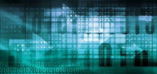 A graphic depicting binary data