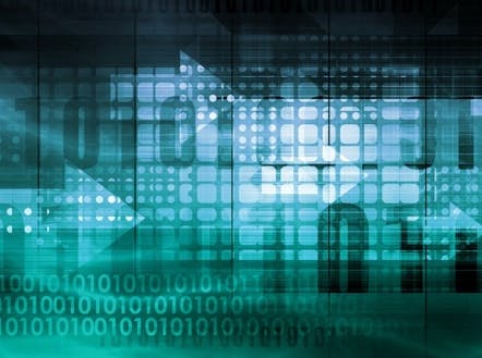 A graphic depicting binary data