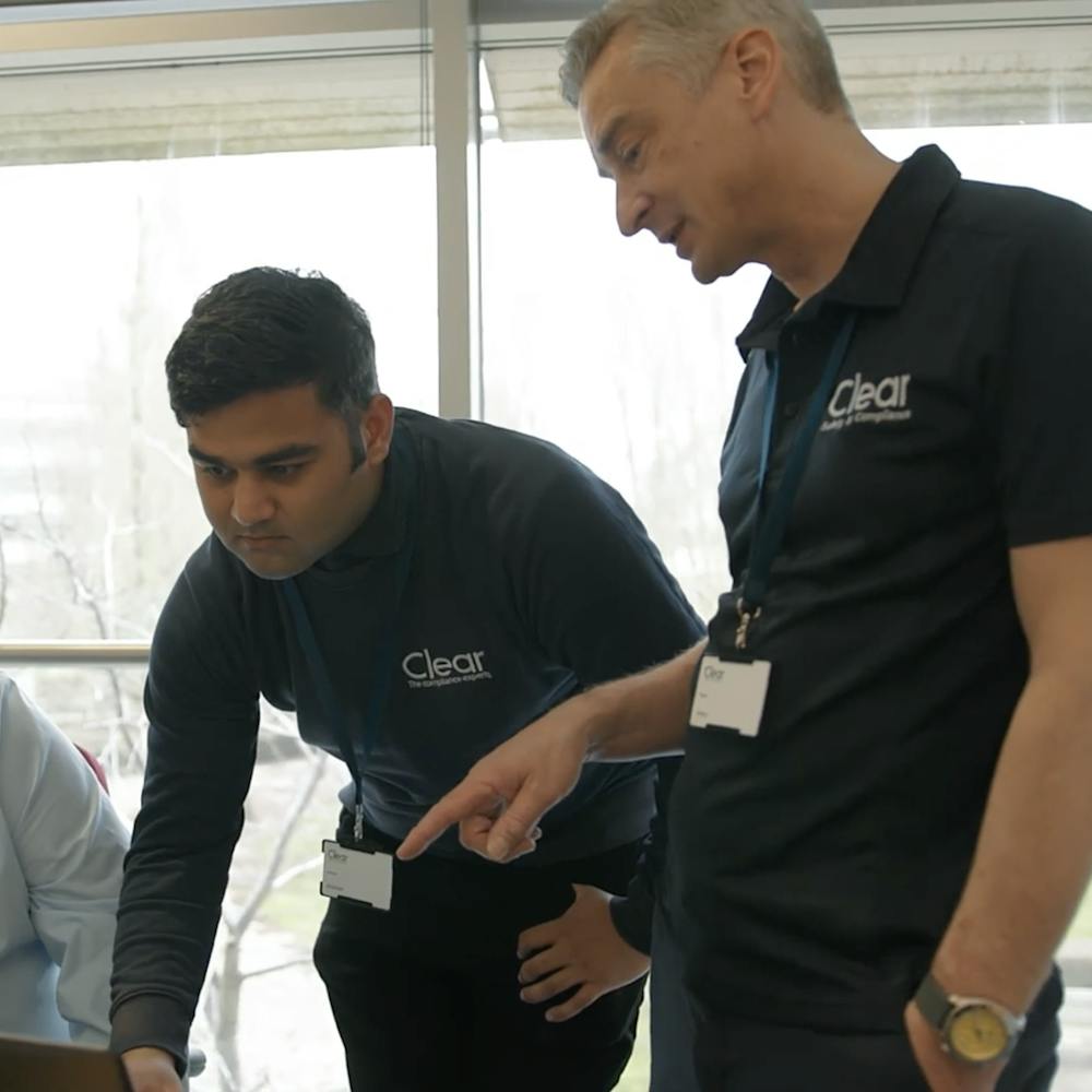 Colin, Tamoor and Stuart at Clear Safety