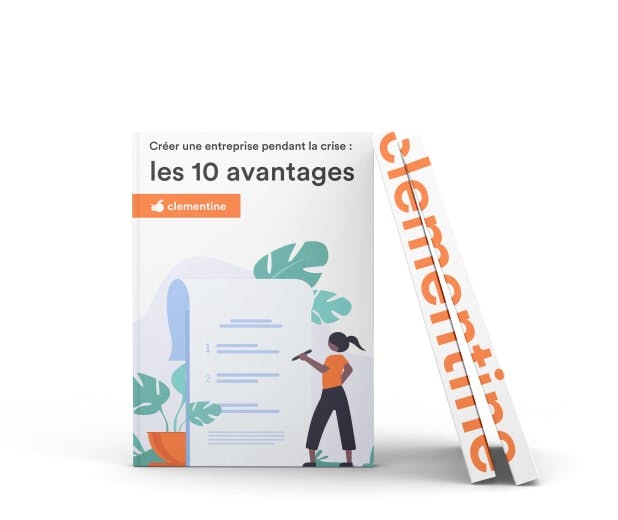 Photographie du livre blanc intitulé Créer une entreprise pendant la crise : les 10 avantages
