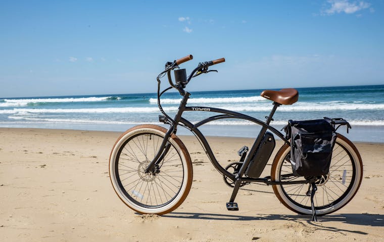 Image of an e-bike on the beach