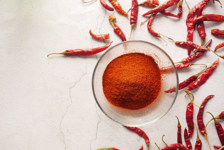 Red chilies and paprika