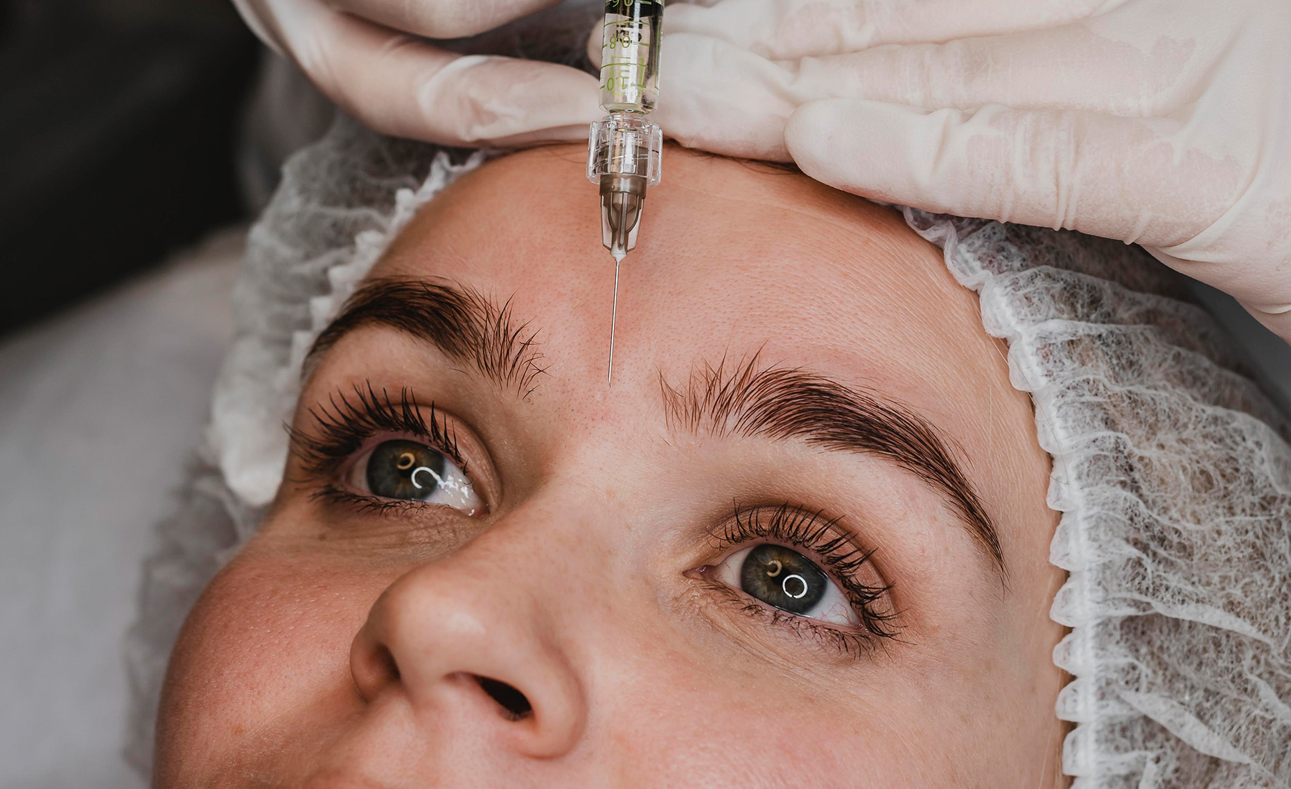 A woman having anti-wrinkle treatment