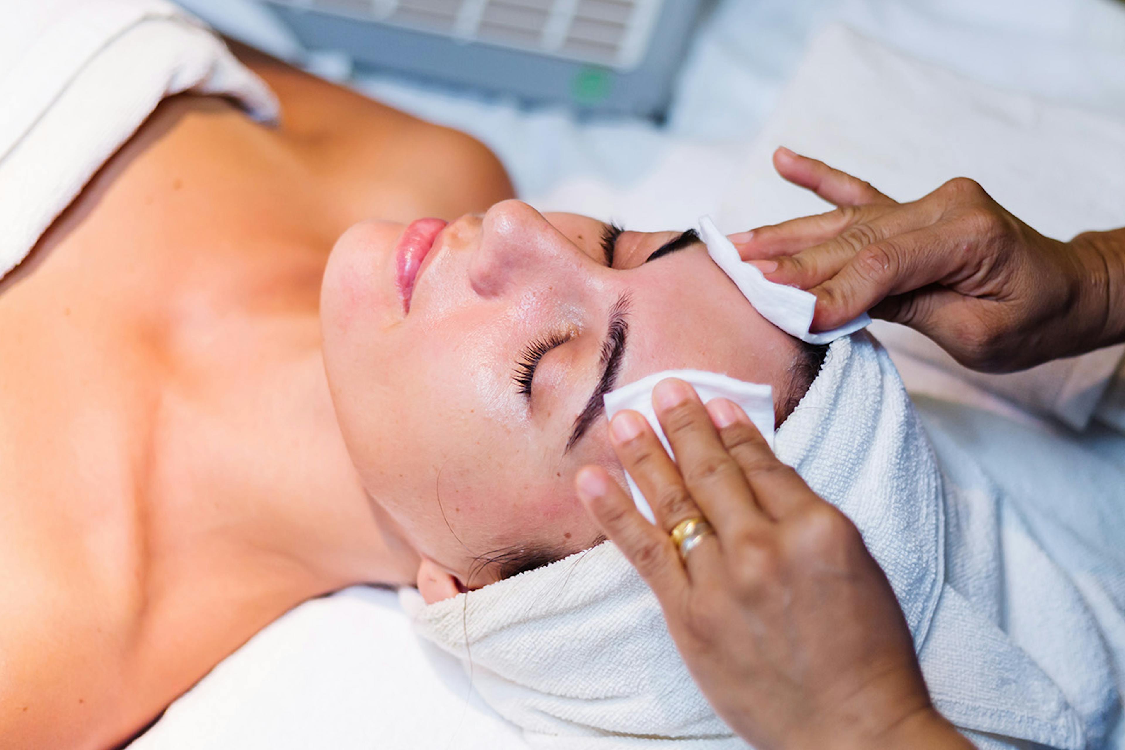 A female patient receiving Obagi Skincare treatment