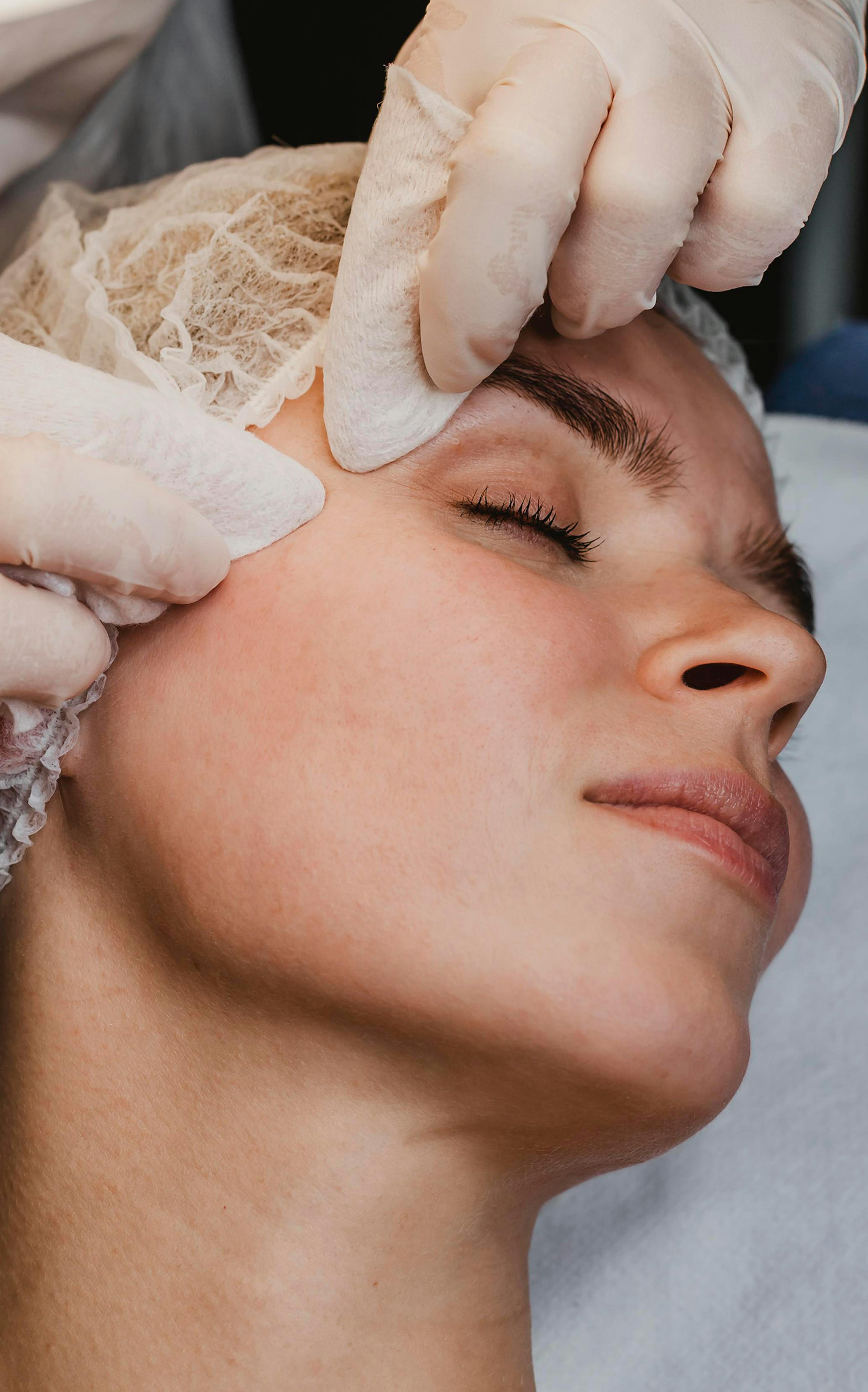 Filler and botox training being done on a woman