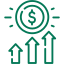 Increase revenue icon