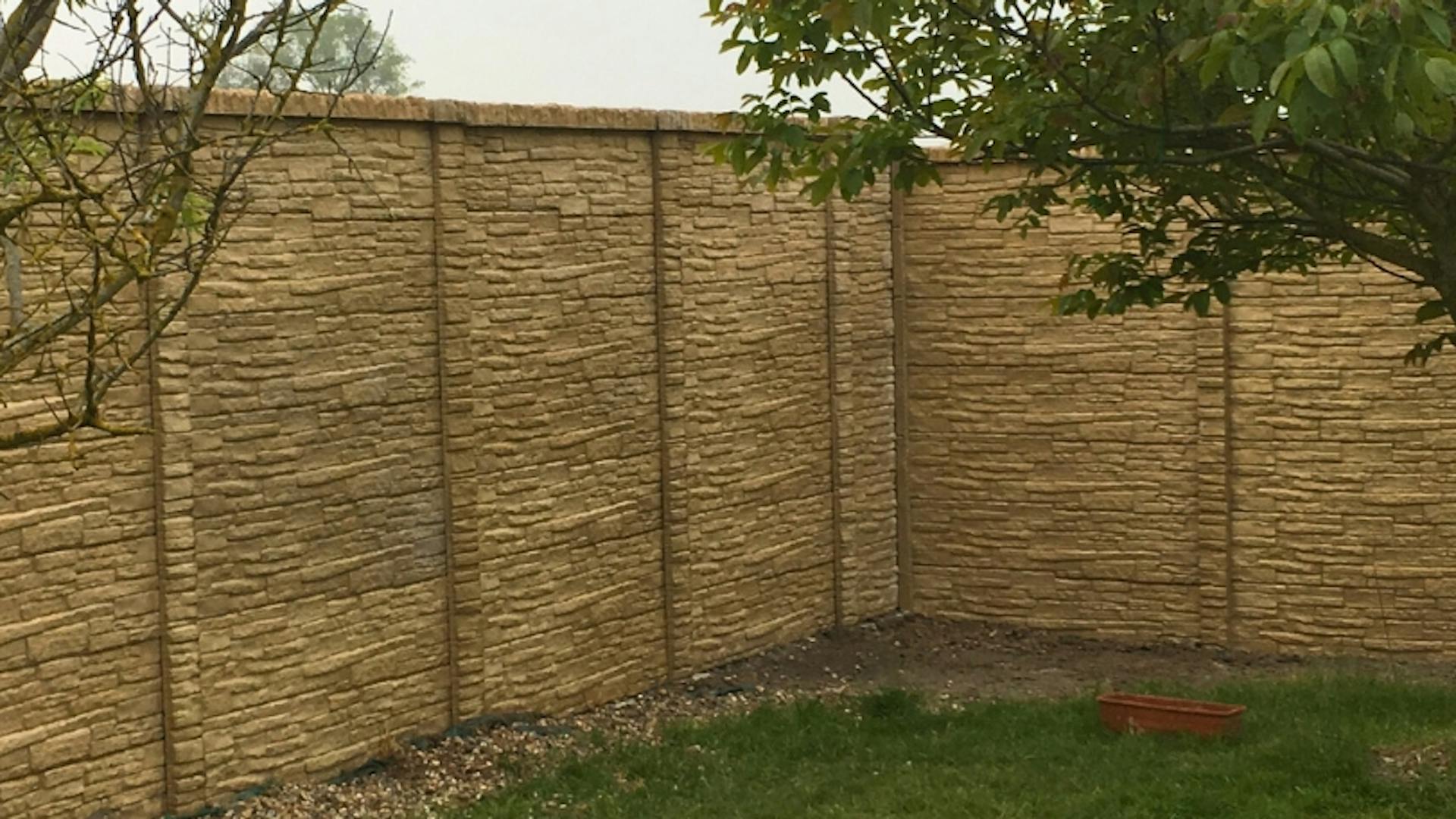 cloture beton Murea double face imitation pierre