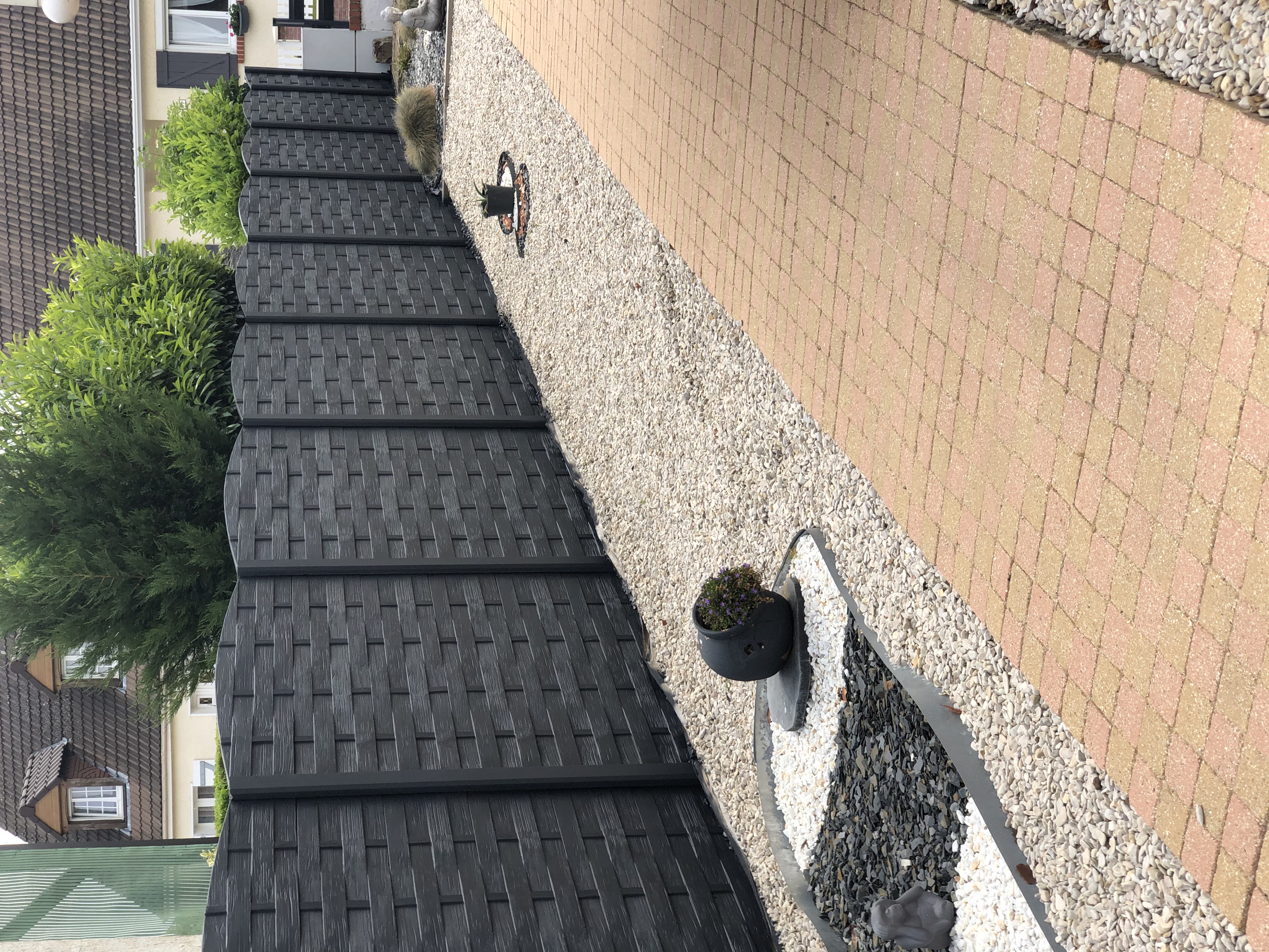 Clôture en plaques béton décoratives posée dans les Hauts-de-France