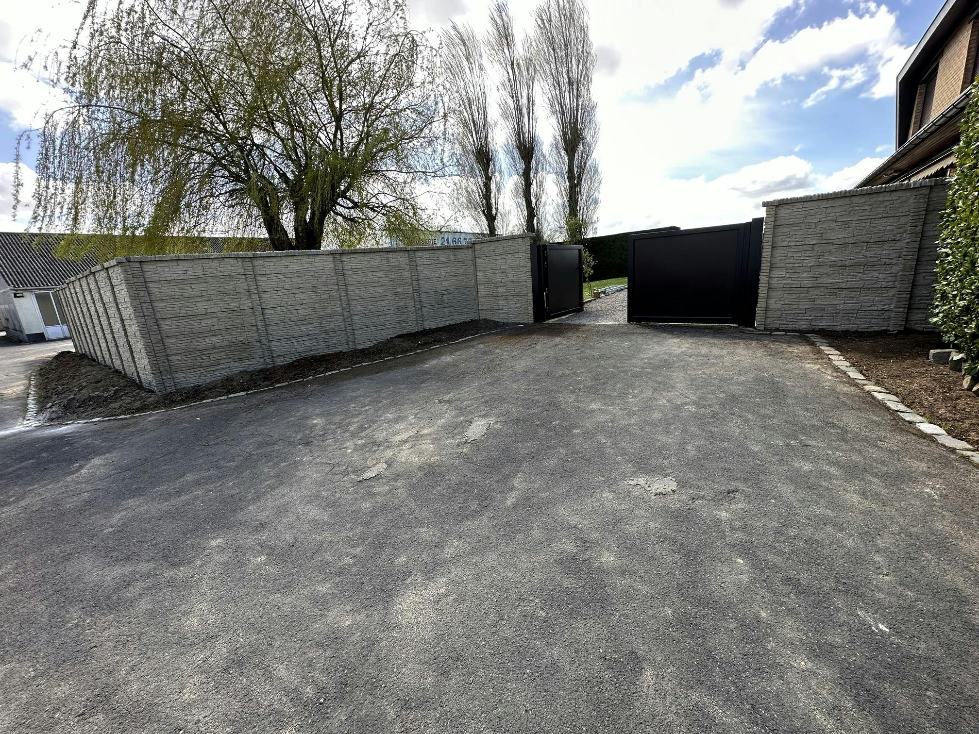 Clôture béton imitation pierre réalisée à Lille