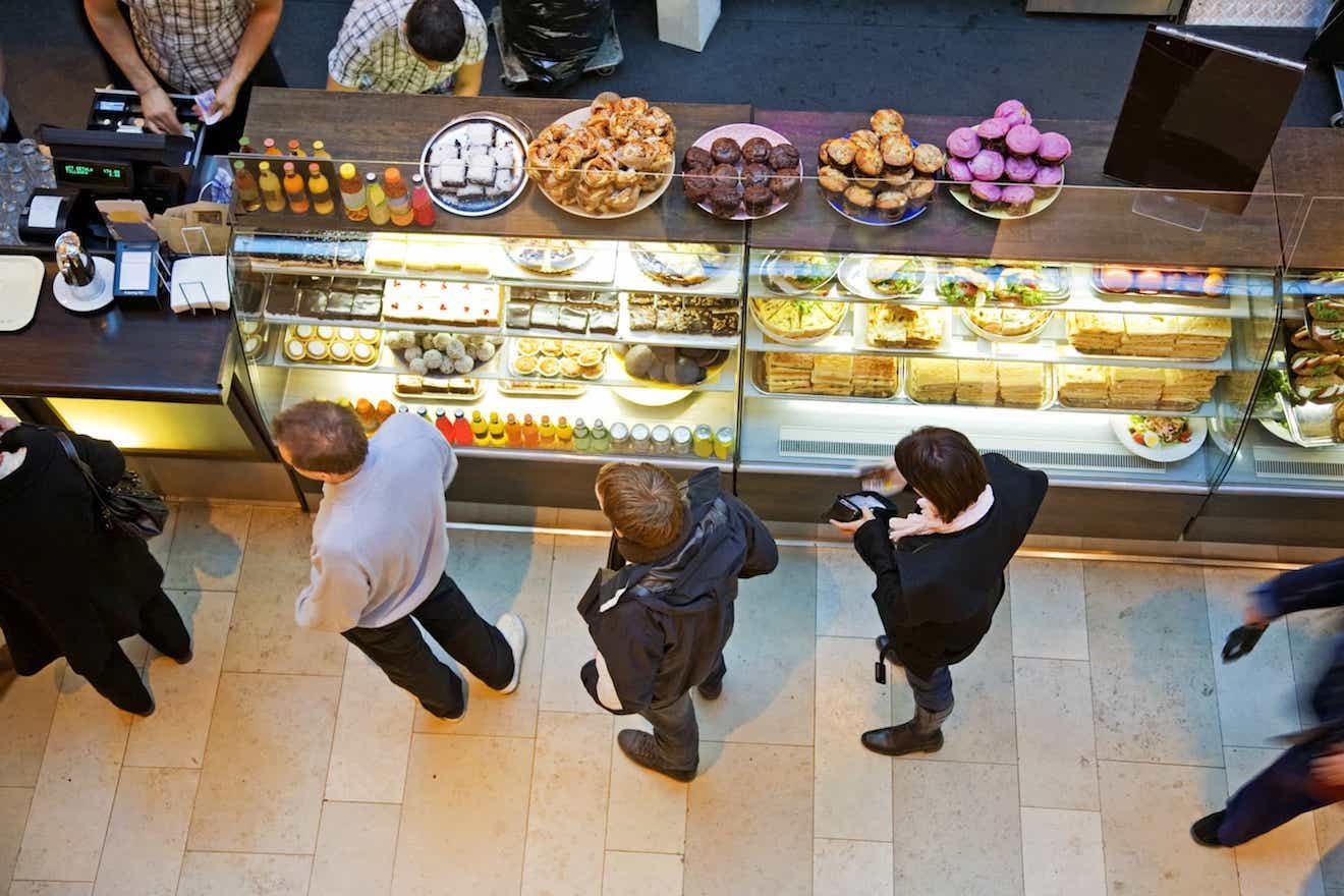customers waiting in line