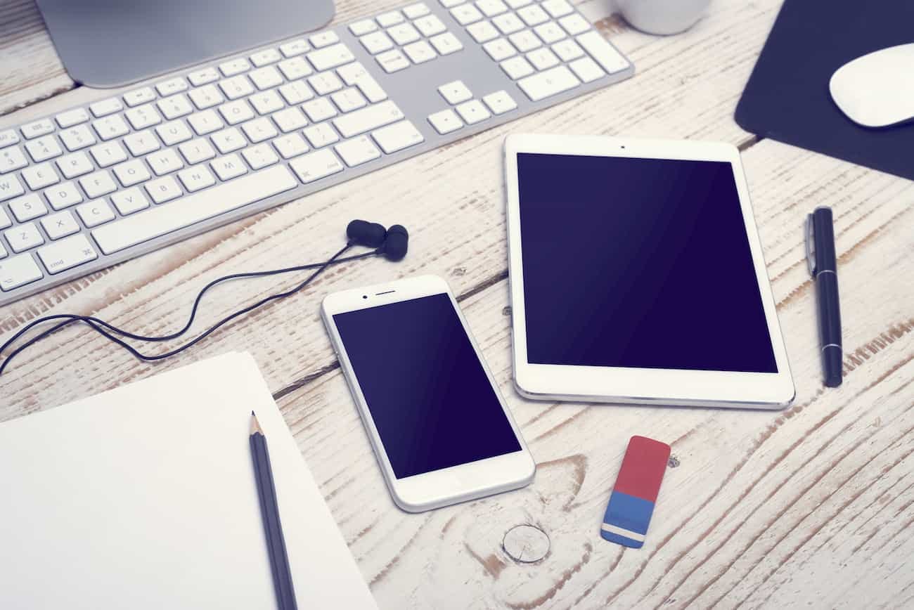 tablet, cell phone and laptop
