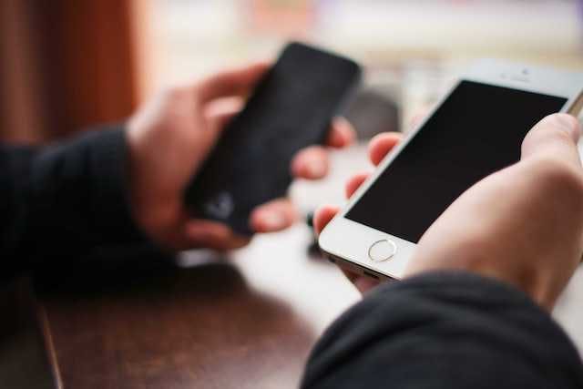 two cell phones