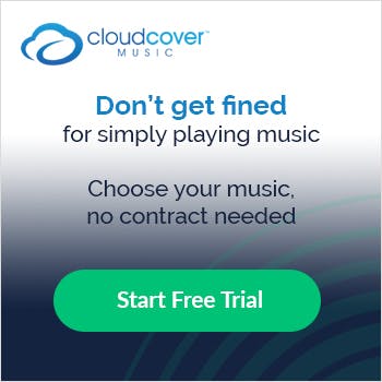 Don't get fined for simply playing music. Choose your music, no contract needed with Cloud Cover Music.