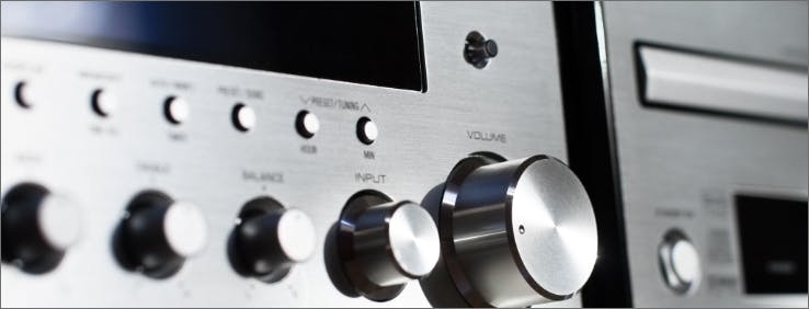 closeup of amplifier