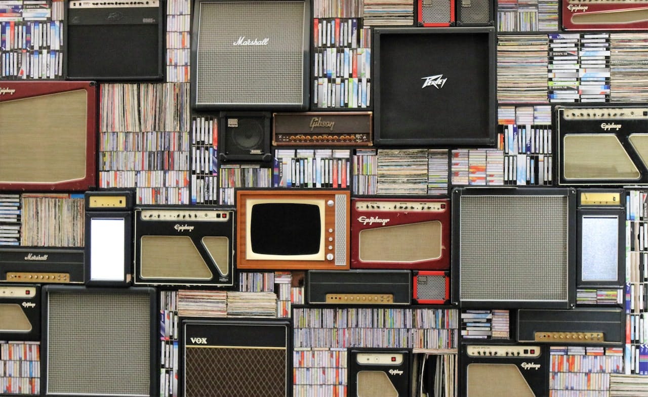 music amplifiers and records