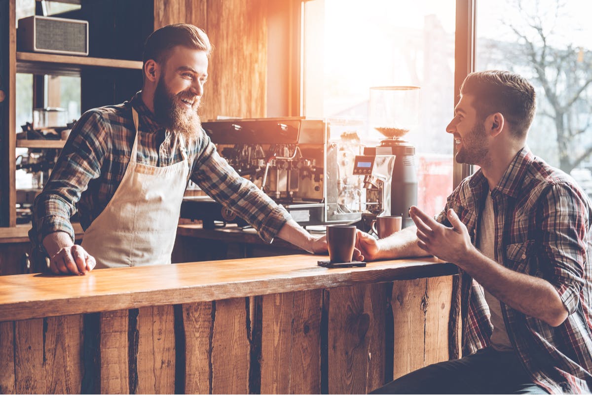 customer talking with employee