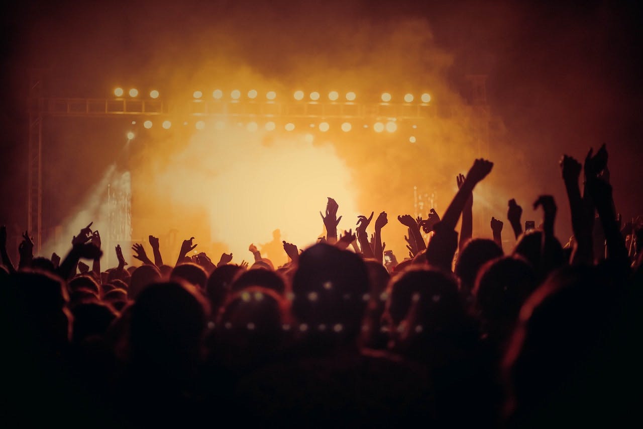 mosh pit of a concert